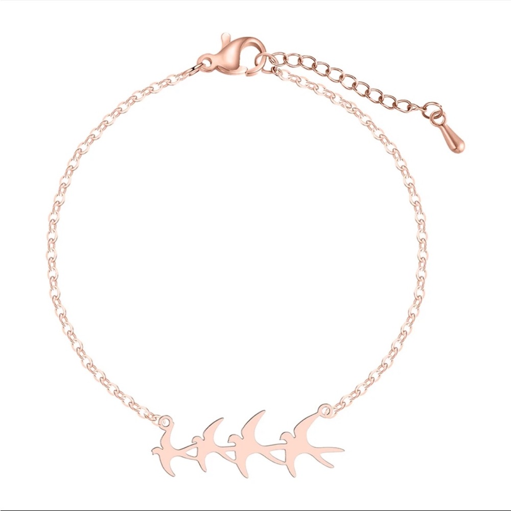 Rose Gold Swallow Bird Bracelet
